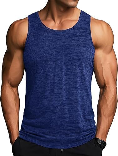 MAGCOMSEN Canotte Sportive da Uomo UPF 50+ Asciugatura Rapida Senza Maniche Allenamento per Bodybuilding da Canottiera