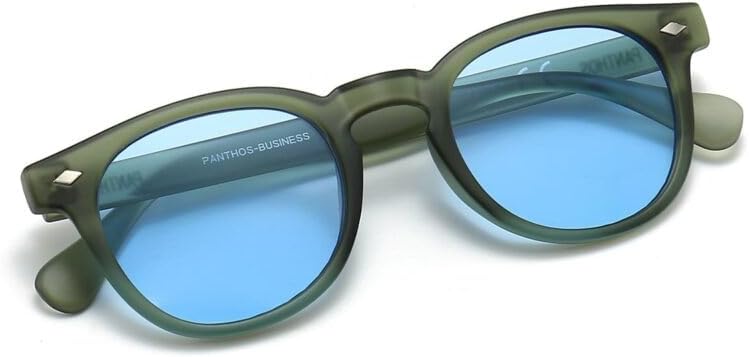 PANTHOS Mod. Business occhiali da sole unisex uomo donna vintage fashion protezione UV400 con pezzolina e sacchettino