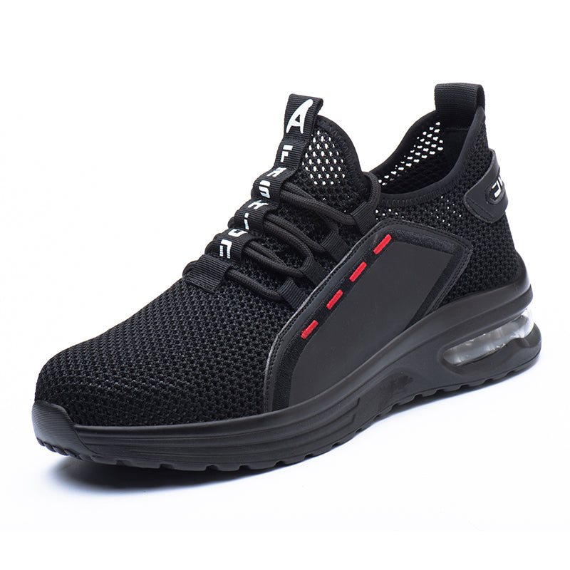 Scarpe da lavoro traspiranti, leggere e resistenti all'usura, anti-schiacciamento e anti-perforazione, con puntale in acciaio intrecciato.