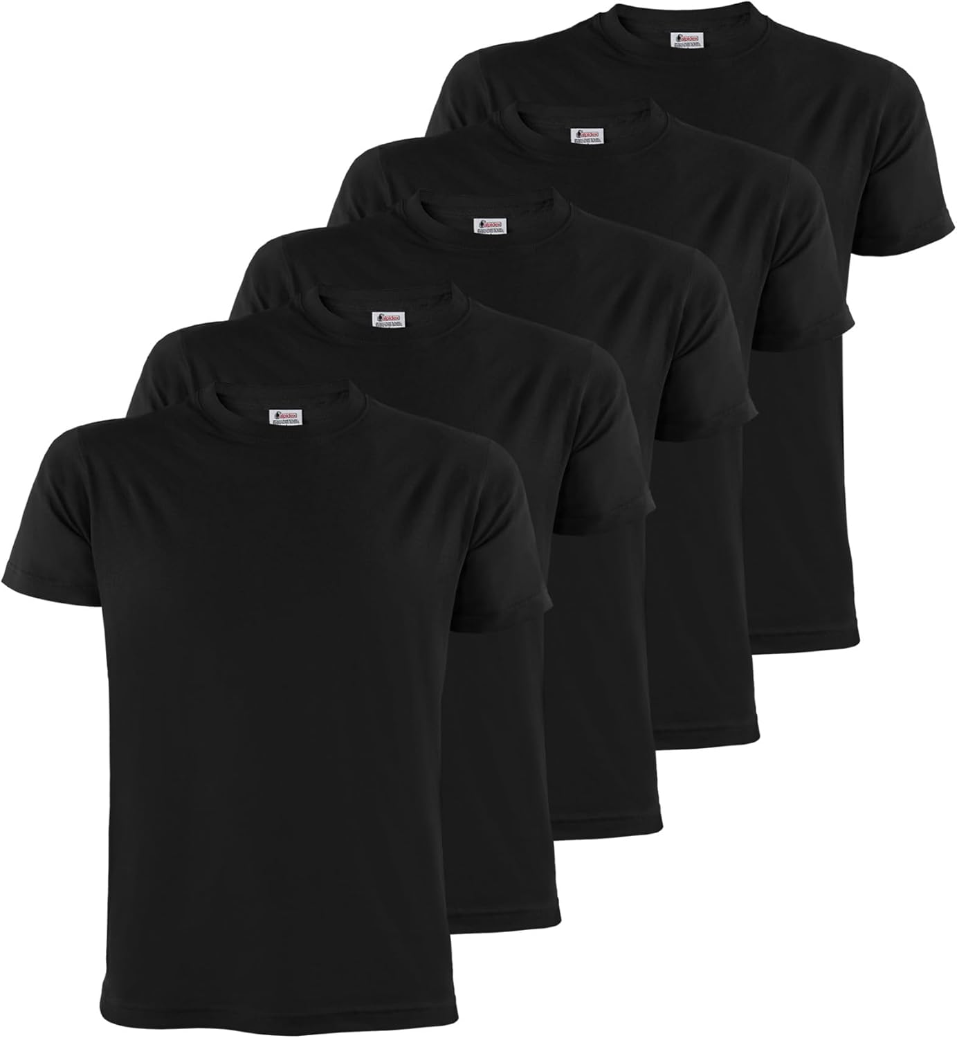 ALPIDEX Magliette Uomo S-5XL Set 5 Basic Girocollo Manica Corta 100% Cotone | 175 g/m², Manica Corta, Taglio Regolare, OEKO-TEX, Traspirante, Lavabile Lavatrice, Casual, Palestra, Lavoro, 100% Cotone