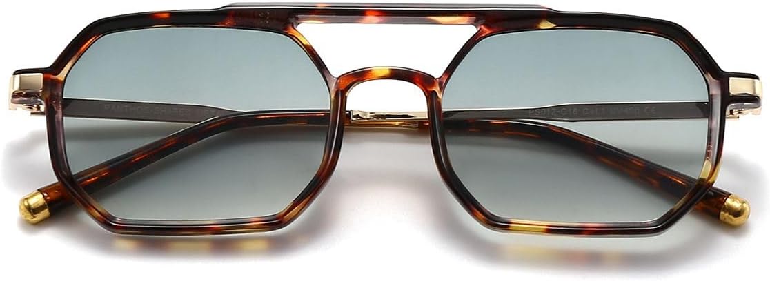 PANTHOS Mod. Shaped Metal occhiali da sole unisex uomo donna vintage fashion protezione UV400 con pezzolina e sacchettino