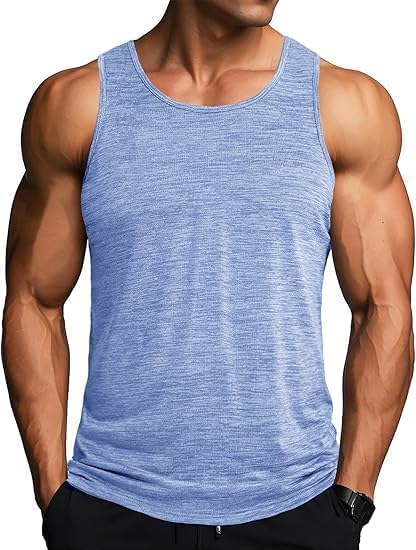 MAGCOMSEN Canotte Sportive da Uomo UPF 50+ Asciugatura Rapida Senza Maniche Allenamento per Bodybuilding da Canottiera