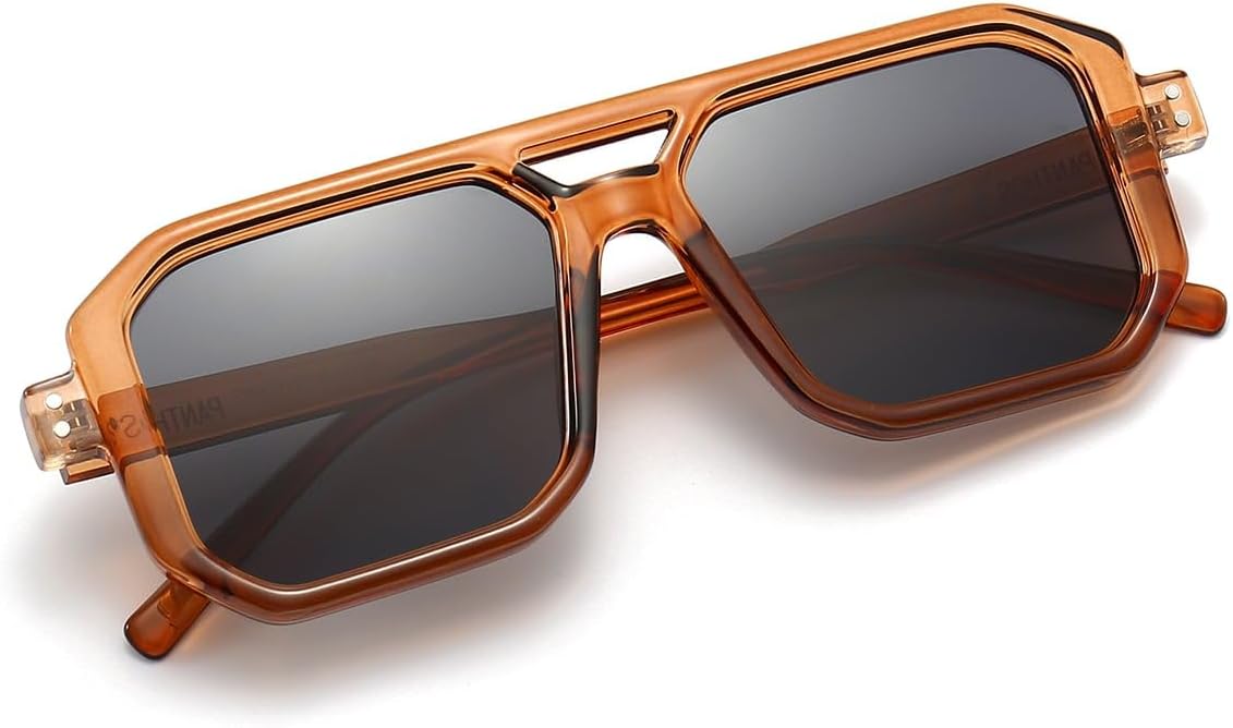 PANTHOS Mod. Stock occhiali da sole unisex uomo donna vintage fashion protezione UV400 con pezzolina e sacchettino