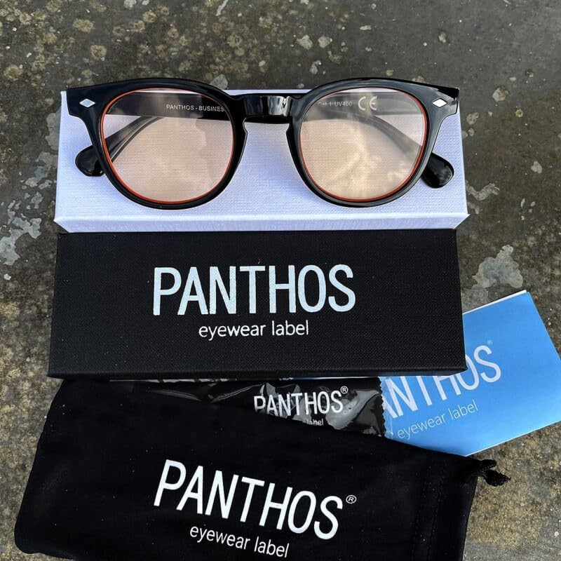 PANTHOS Mod. Business occhiali da sole unisex uomo donna vintage fashion protezione UV400 con pezzolina e sacchettino