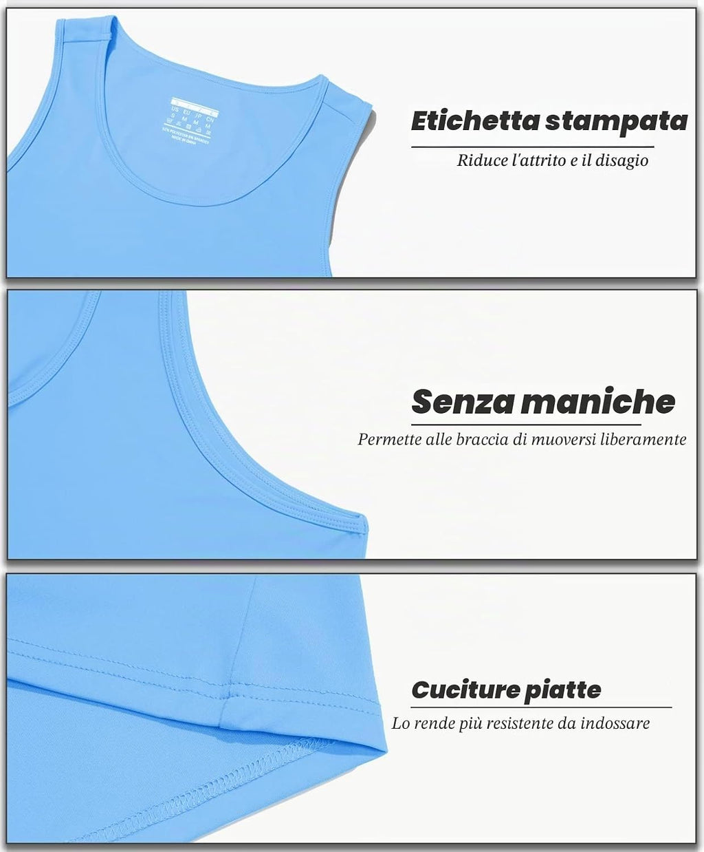 MAGCOMSEN Canotte Sportive da Uomo UPF 50+ Asciugatura Rapida Senza Maniche Allenamento per Bodybuilding da Canottiera