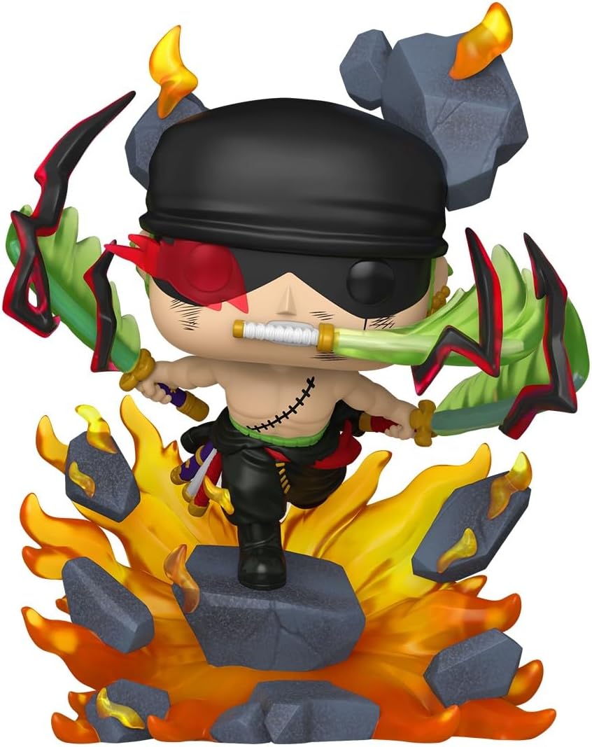 Funko Pop! Premium: One Piece - Roronoa Zoro - King of Hell - Esclusiva Amazon - Figura in Vinile da Collezione - Idea Regalo - Merchandising Ufficiale - Giocattoli per Bambini e Adulti - Anime Fans
