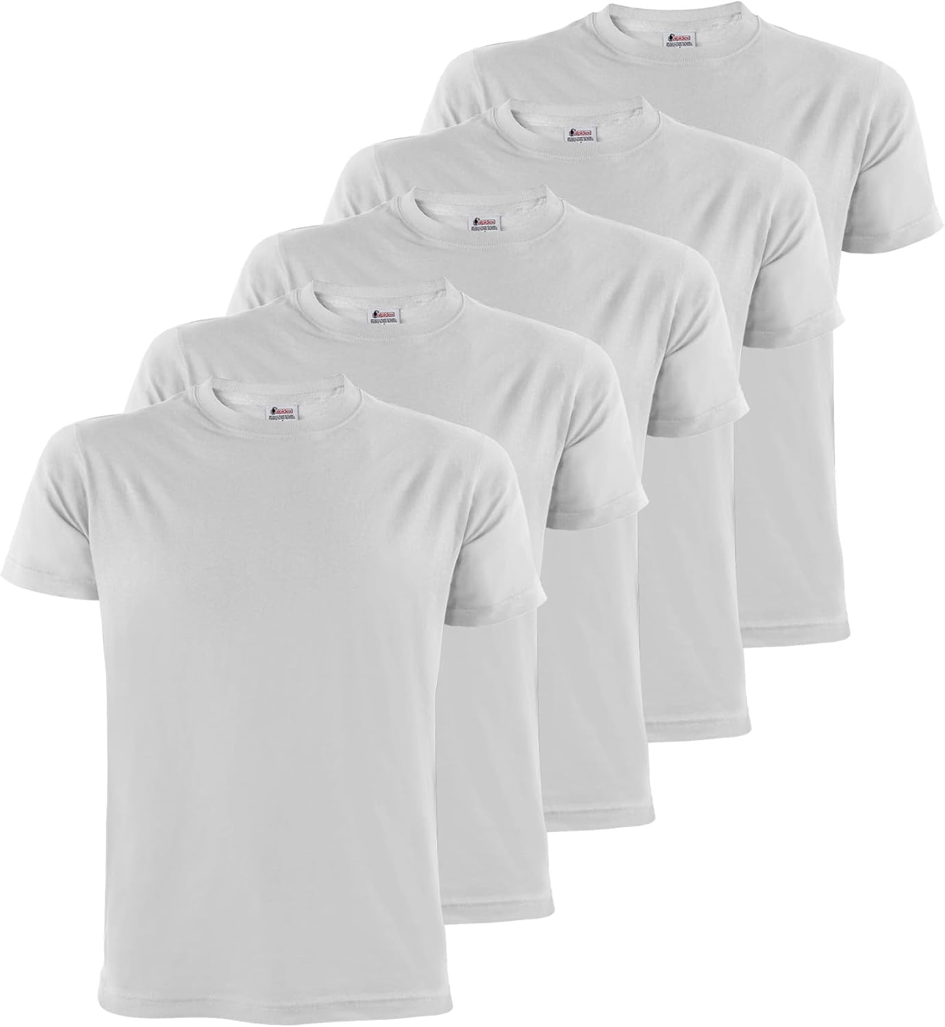 ALPIDEX Magliette Uomo S-5XL Set 5 Basic Girocollo Manica Corta 100% Cotone | 175 g/m², Manica Corta, Taglio Regolare, OEKO-TEX, Traspirante, Lavabile Lavatrice, Casual, Palestra, Lavoro, 100% Cotone