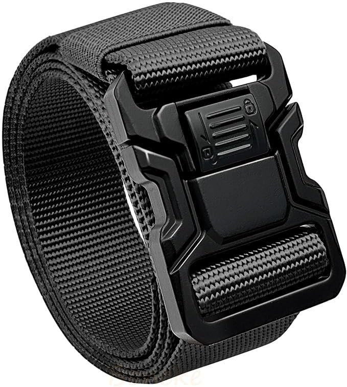 Boneke Cintura Tattica, Cintura Militare Tattica per Uomo Heavy, Tessuto in Nylon Cinturas, con Sicurezza Fibbia a sgancio rapido in metallo, di Salvataggio per Sport e All’aria Aperta Militare