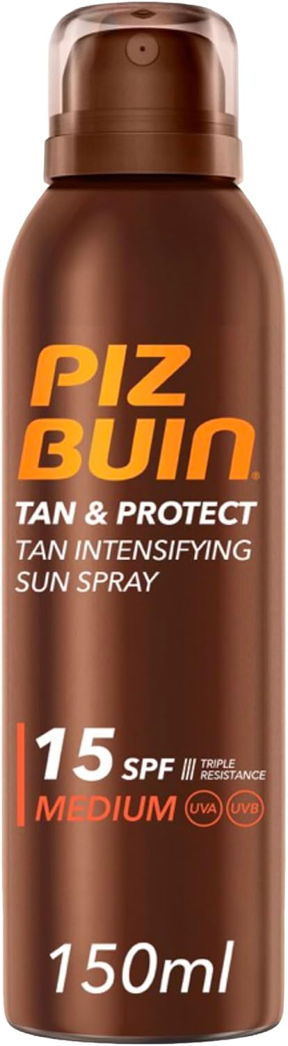 PIZ BUIN Tan & Protect Spray Intensificatore Abbronzatura SPF 30, 150 ml | Crema solare spray abbronzante corpo, Con filtri solari UVA/UVB , Senza autoabbronzanti, Resistente ad acqua e sudore