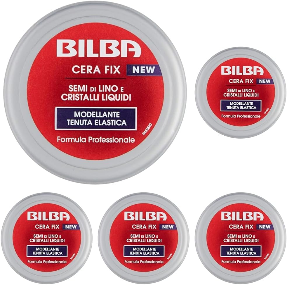 Bilba, Cera con Semi di Lino e Cristalli Liquidi, Cera Fix Modellante a Tenuta Elastica - Formula Professionale - Dona Volume e Lucentezza, Ideale per Fissare l'Acconciatura - 100ml