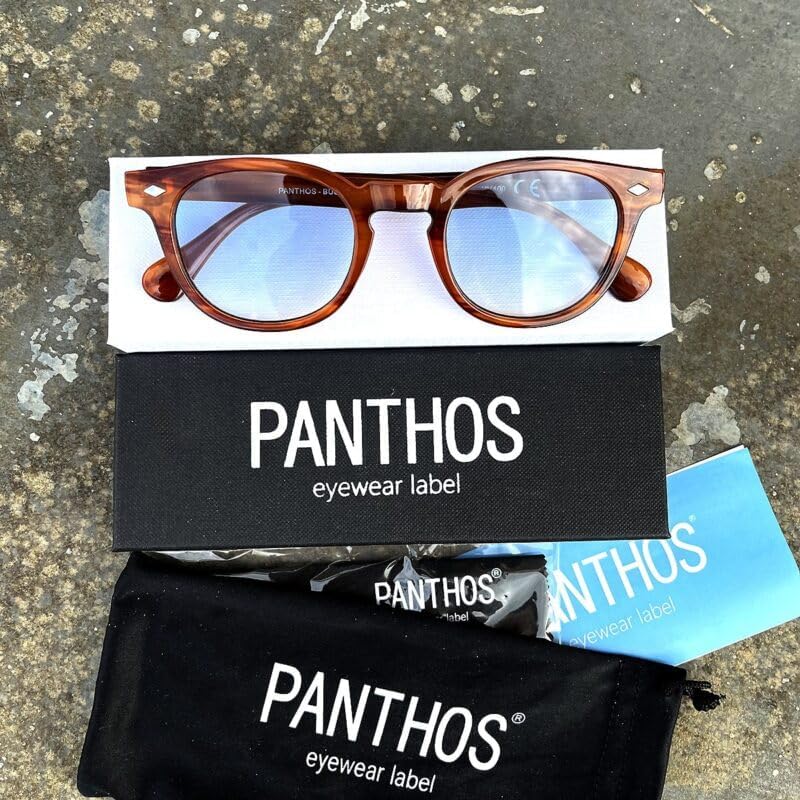 PANTHOS Mod. Business occhiali da sole unisex uomo donna vintage fashion protezione UV400 con pezzolina e sacchettino