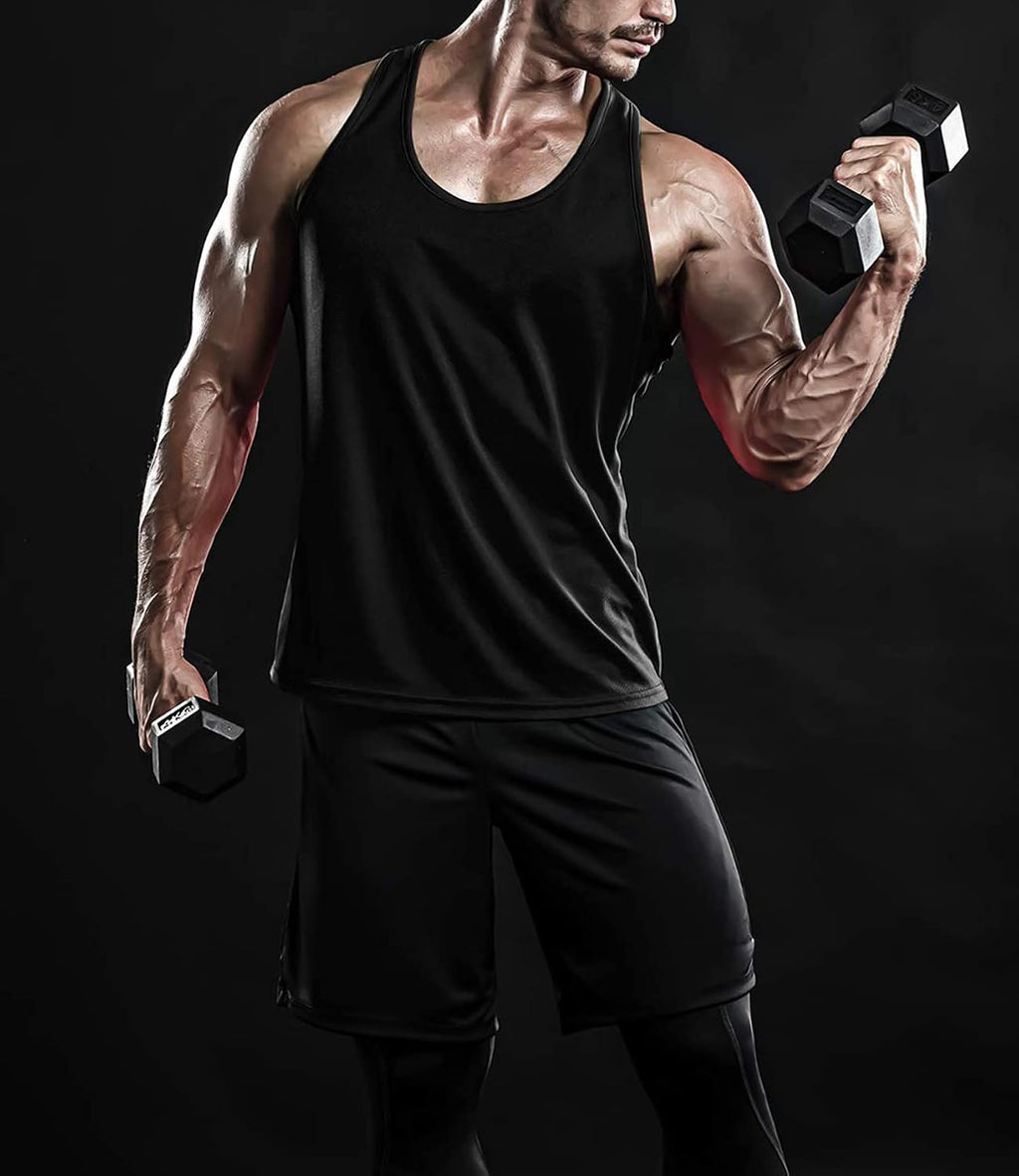 Boyzn Confezione da 3 canottiere da uomo, estive, senza maniche, traspiranti, per palestra, allenamento, palestra, bodybuilding, senza maniche