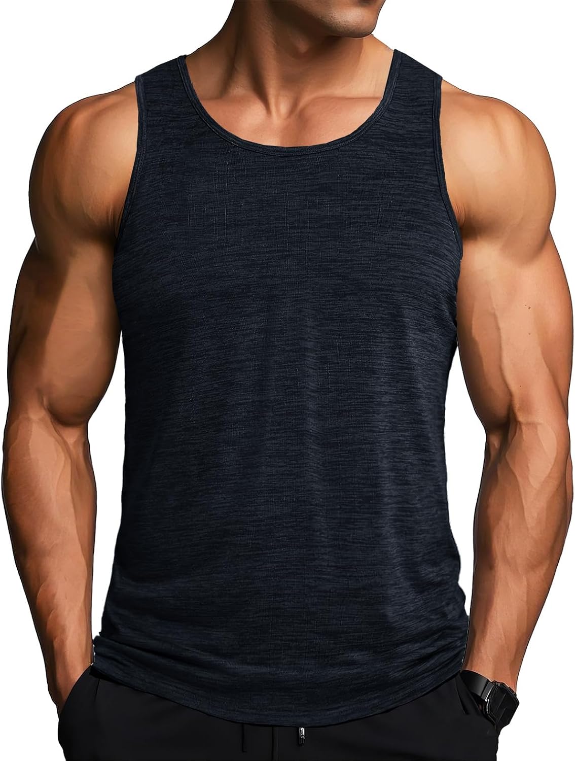 MAGCOMSEN Canotte Sportive da Uomo UPF 50+ Asciugatura Rapida Senza Maniche Allenamento per Bodybuilding da Canottiera