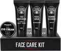 Viking Revolution - Skin Care Kit Uomo - Regalo Uomo - Include Idratante Viso, Scrub Viso, Detergente Schiumogeno (148ml) e Crema Contorno Occhi (30ml)