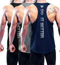 Boyzn Confezione da 3 canottiere da uomo, estive, senza maniche, traspiranti, per palestra, allenamento, palestra, bodybuilding, senza maniche