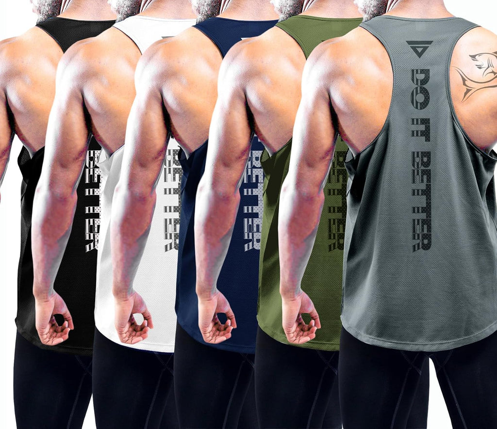 Boyzn Confezione da 3 canottiere da uomo, estive, senza maniche, traspiranti, per palestra, allenamento, palestra, bodybuilding, senza maniche