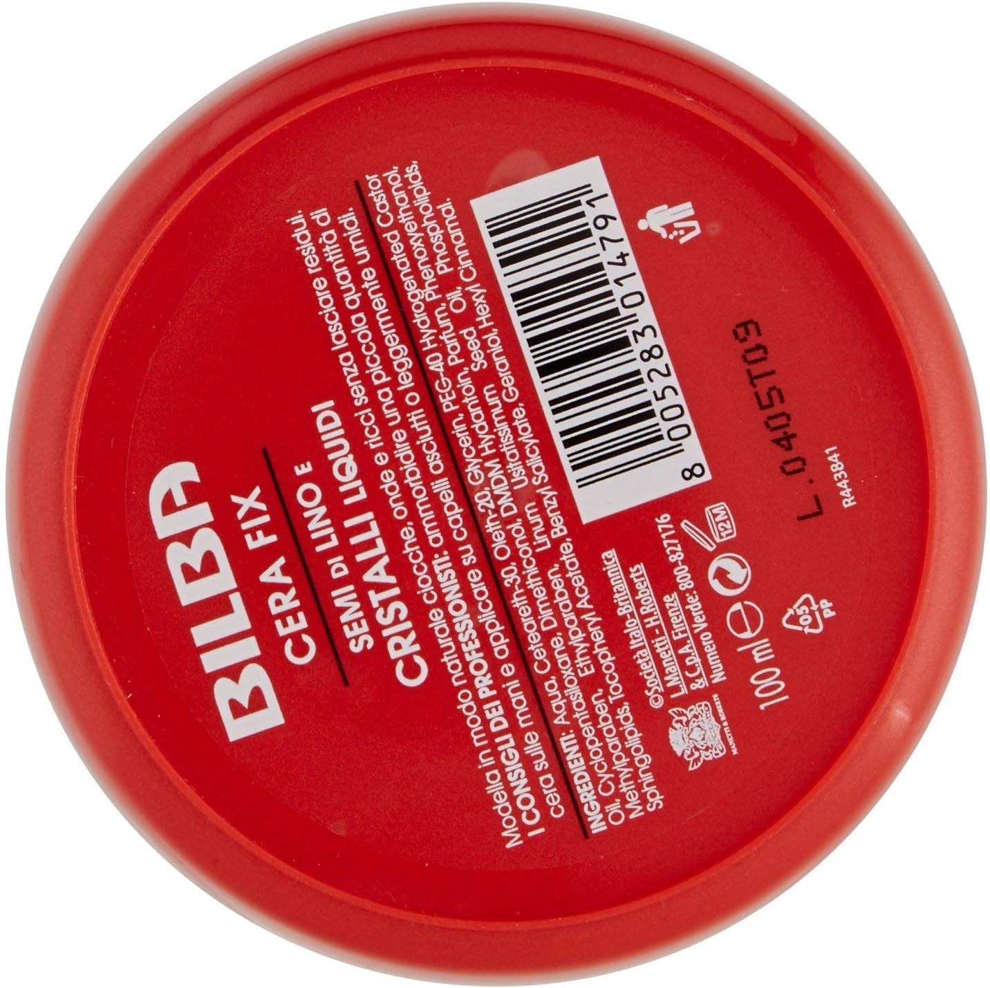 Bilba, Cera con Semi di Lino e Cristalli Liquidi, Cera Fix Modellante a Tenuta Elastica - Formula Professionale - Dona Volume e Lucentezza, Ideale per Fissare l'Acconciatura - 100ml