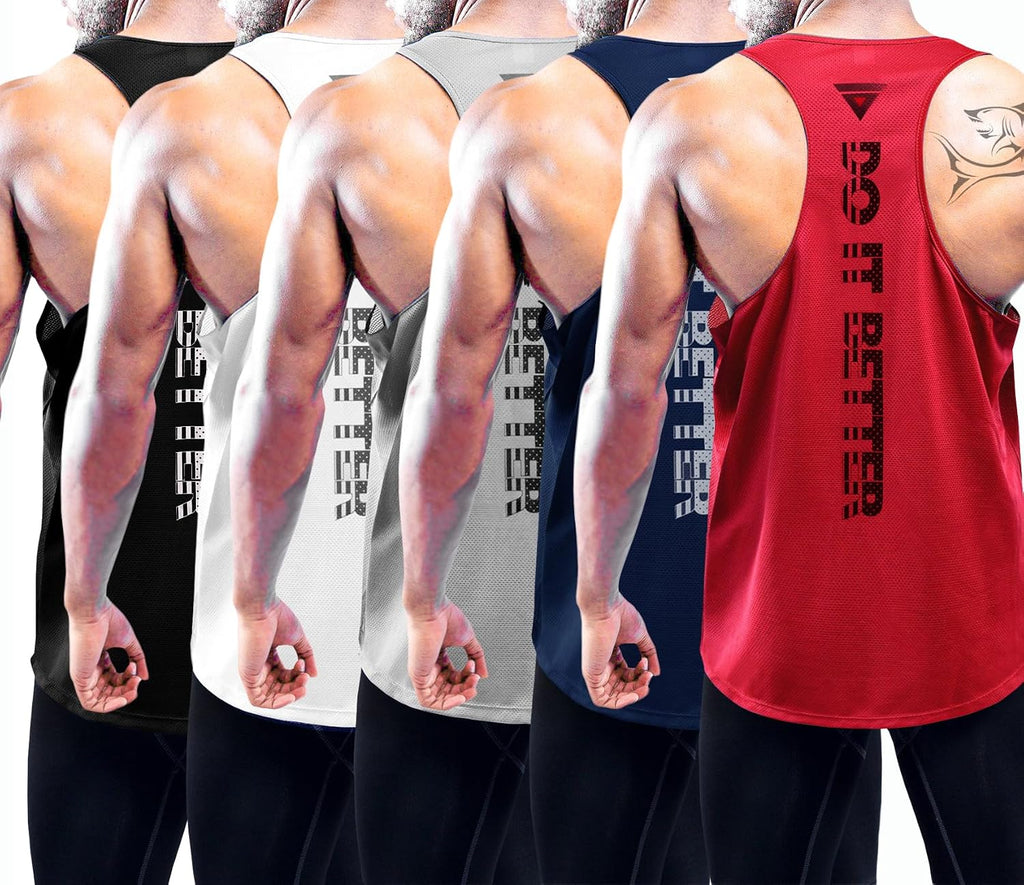 Boyzn Confezione da 3 canottiere da uomo, estive, senza maniche, traspiranti, per palestra, allenamento, palestra, bodybuilding, senza maniche