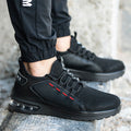 Scarpe da lavoro traspiranti, leggere e resistenti all'usura, anti-schiacciamento e anti-perforazione, con puntale in acciaio intrecciato.