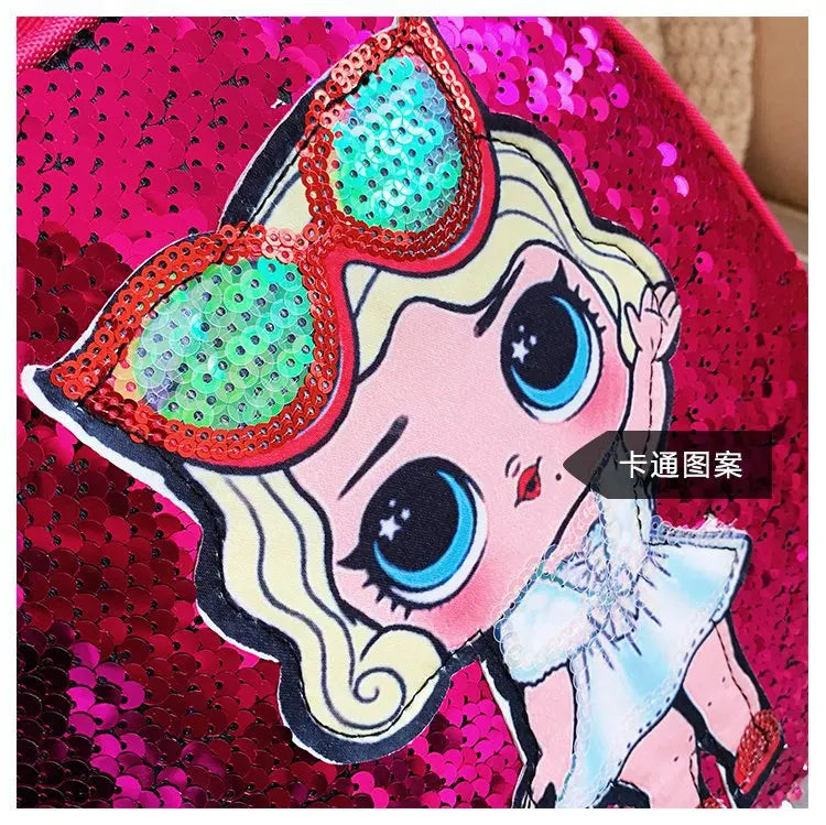 Cute Children's Sequin Backpack Bags 3-6 Years Lovely Kindergarten Kids School Bag Fashion Cartoon Baby Girls Handbags Knapsack