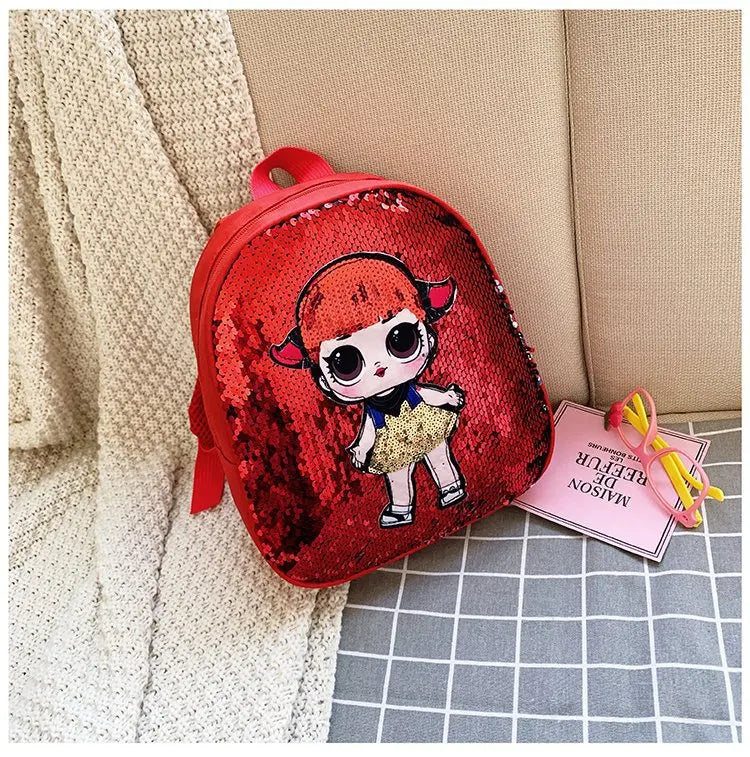 Cute Children's Sequin Backpack Bags 3-6 Years Lovely Kindergarten Kids School Bag Fashion Cartoon Baby Girls Handbags Knapsack