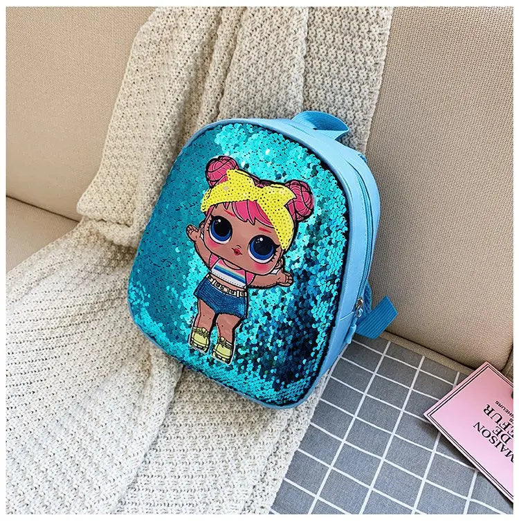 Cute Children's Sequin Backpack Bags 3-6 Years Lovely Kindergarten Kids School Bag Fashion Cartoon Baby Girls Handbags Knapsack