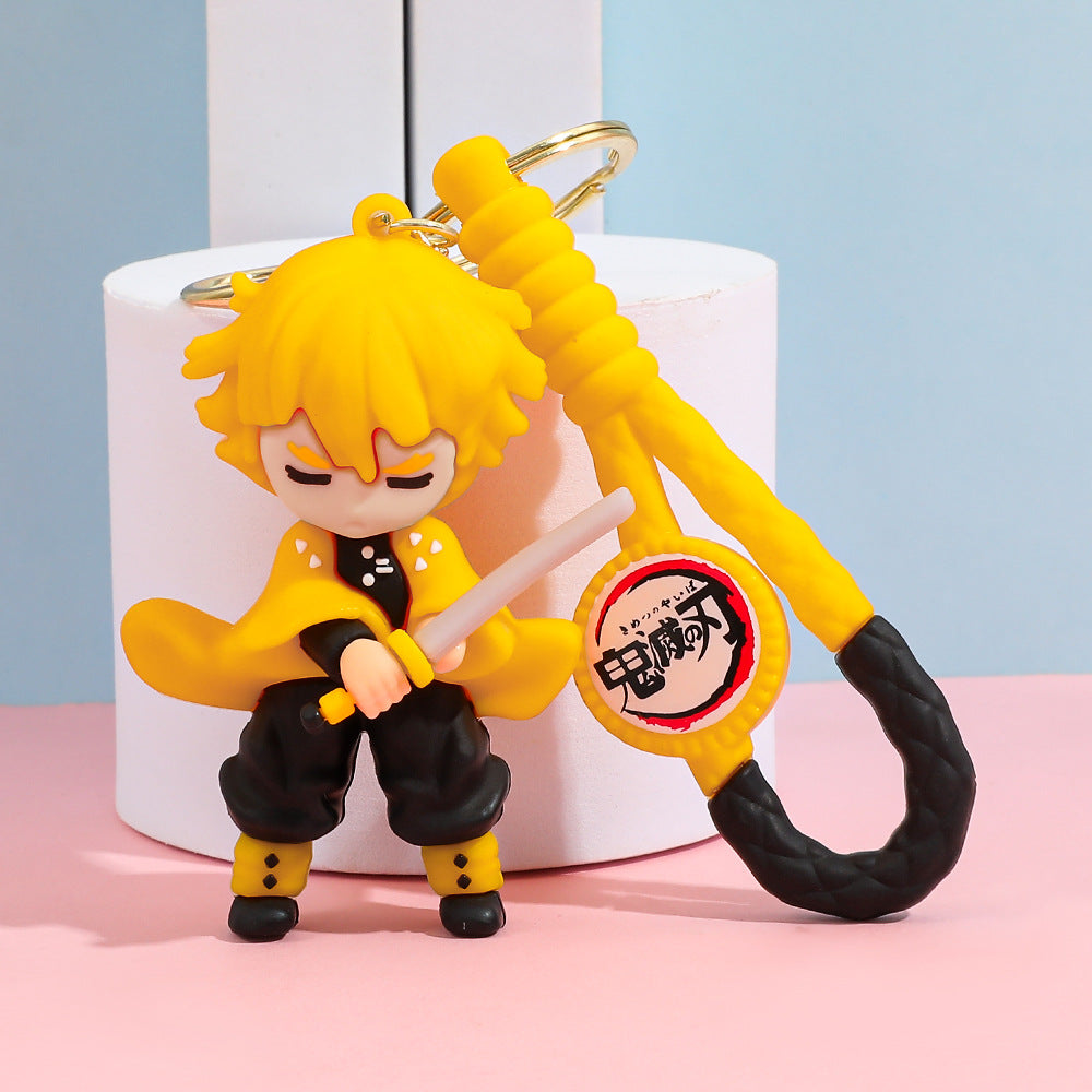 New Demon Slayer Blade Keychain, Demon Slayer Car Key Chain, Cartoon Anime Doll, School Bag Pendant, Figure Peripheral Gifts