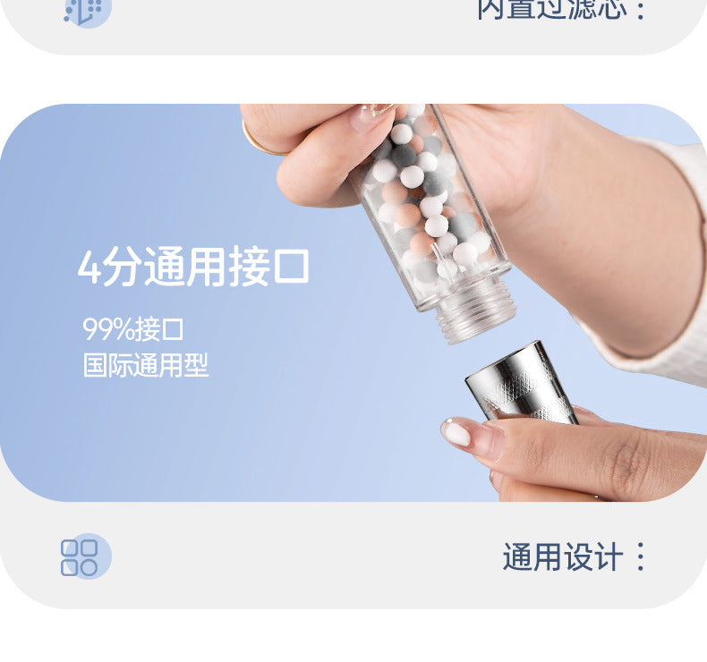 Shower Head High Pressure with Mineral Beads On/Off Switch Filter 3 Modes Water Saving Handheld Showerheads Bathroom Accessories