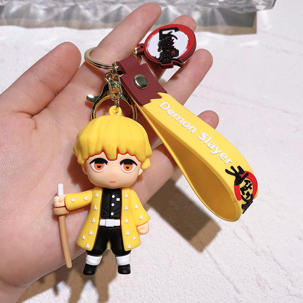 New Demon Slayer Blade Keychain, Demon Slayer Car Key Chain, Cartoon Anime Doll, School Bag Pendant, Figure Peripheral Gifts