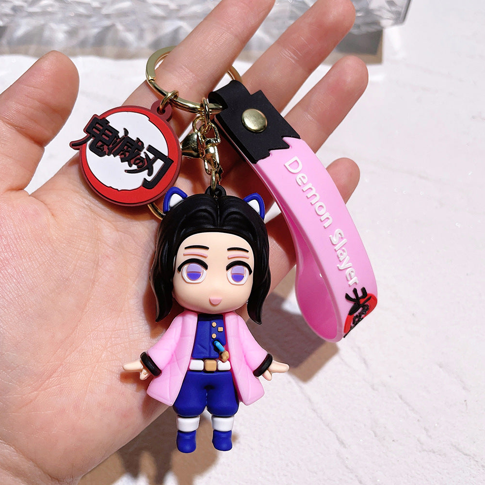 New Demon Slayer Blade Keychain, Demon Slayer Car Key Chain, Cartoon Anime Doll, School Bag Pendant, Figure Peripheral Gifts