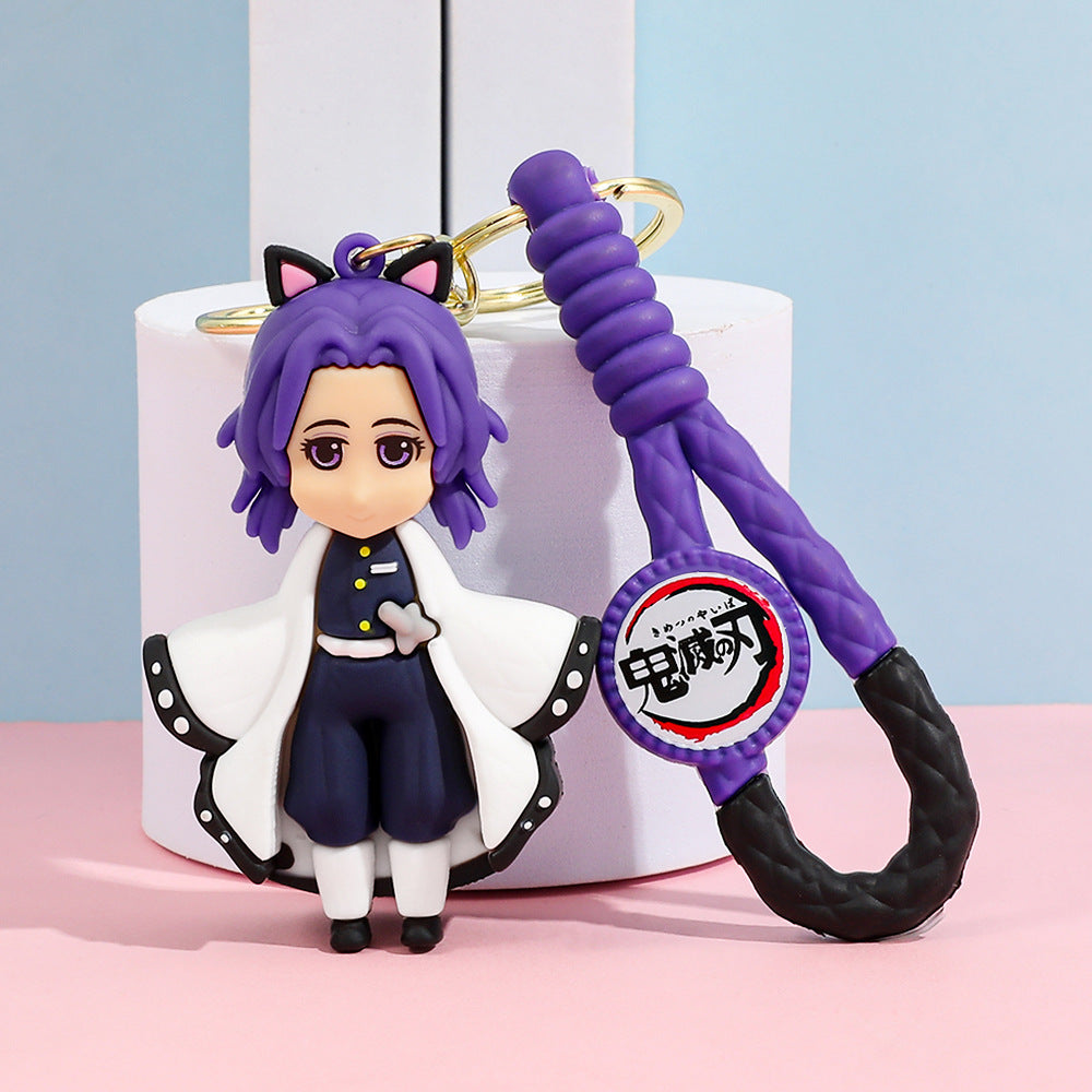 New Demon Slayer Blade Keychain, Demon Slayer Car Key Chain, Cartoon Anime Doll, School Bag Pendant, Figure Peripheral Gifts