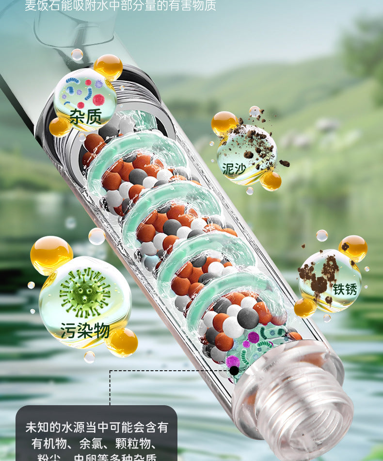 Shower Head High Pressure with Mineral Beads On/Off Switch Filter 3 Modes Water Saving Handheld Showerheads Bathroom Accessories