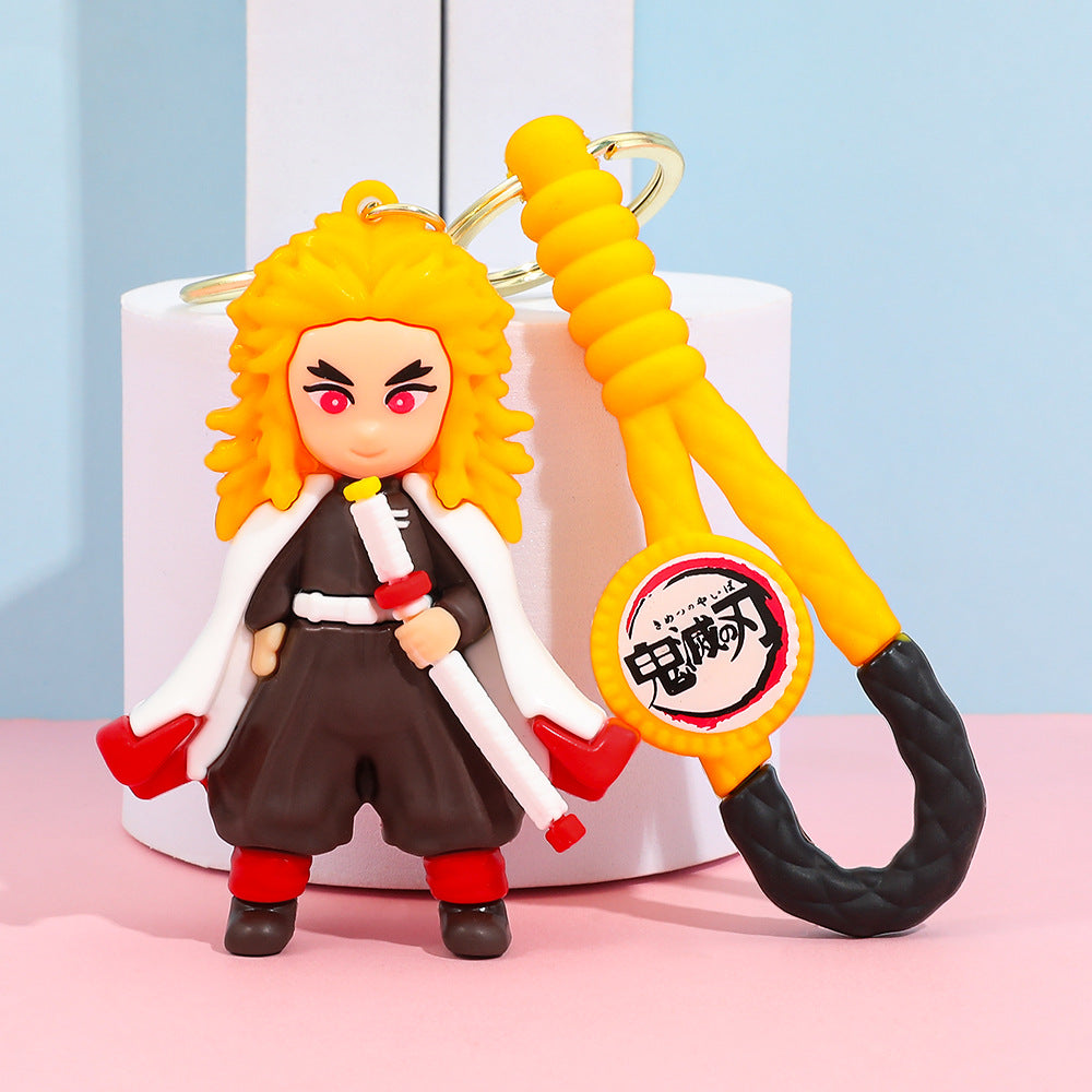 New Demon Slayer Blade Keychain, Demon Slayer Car Key Chain, Cartoon Anime Doll, School Bag Pendant, Figure Peripheral Gifts