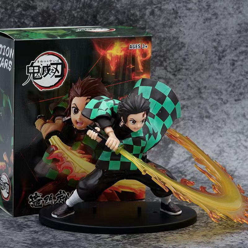 Demon Slayer Blade Series Battles My Wife Shanyi Yanzhu Vulcan Dadao Tanjiro Anime Peripheral Figure Ornament Batch
