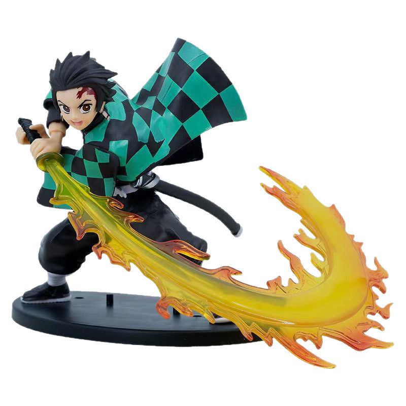 Demon Slayer Blade Series Battles My Wife Shanyi Yanzhu Vulcan Dadao Tanjiro Anime Peripheral Figure Ornament Batch