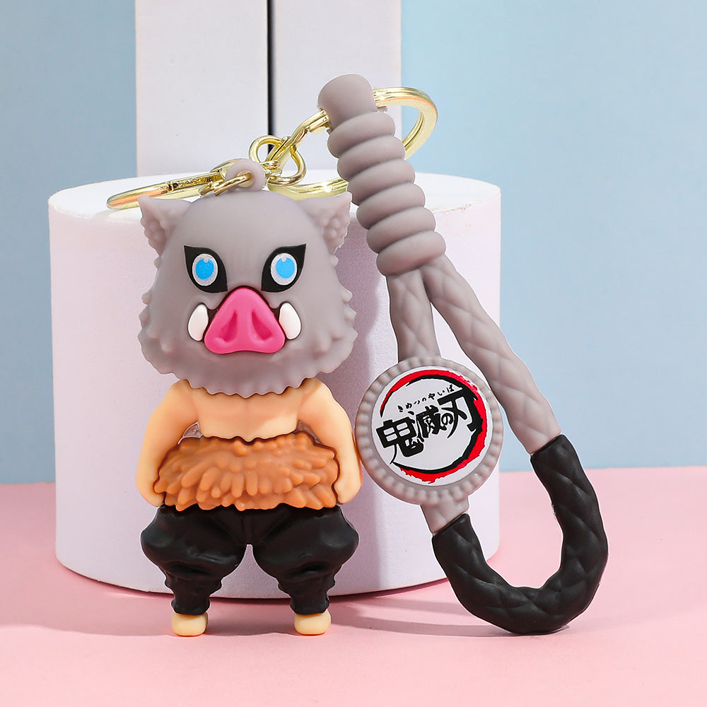 New Demon Slayer Blade Keychain, Demon Slayer Car Key Chain, Cartoon Anime Doll, School Bag Pendant, Figure Peripheral Gifts