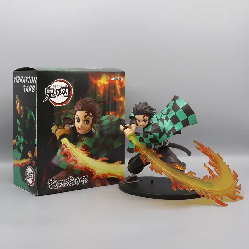 Demon Slayer Blade Series Battles My Wife Shanyi Yanzhu Vulcan Dadao Tanjiro Anime Peripheral Figure Ornament Batch