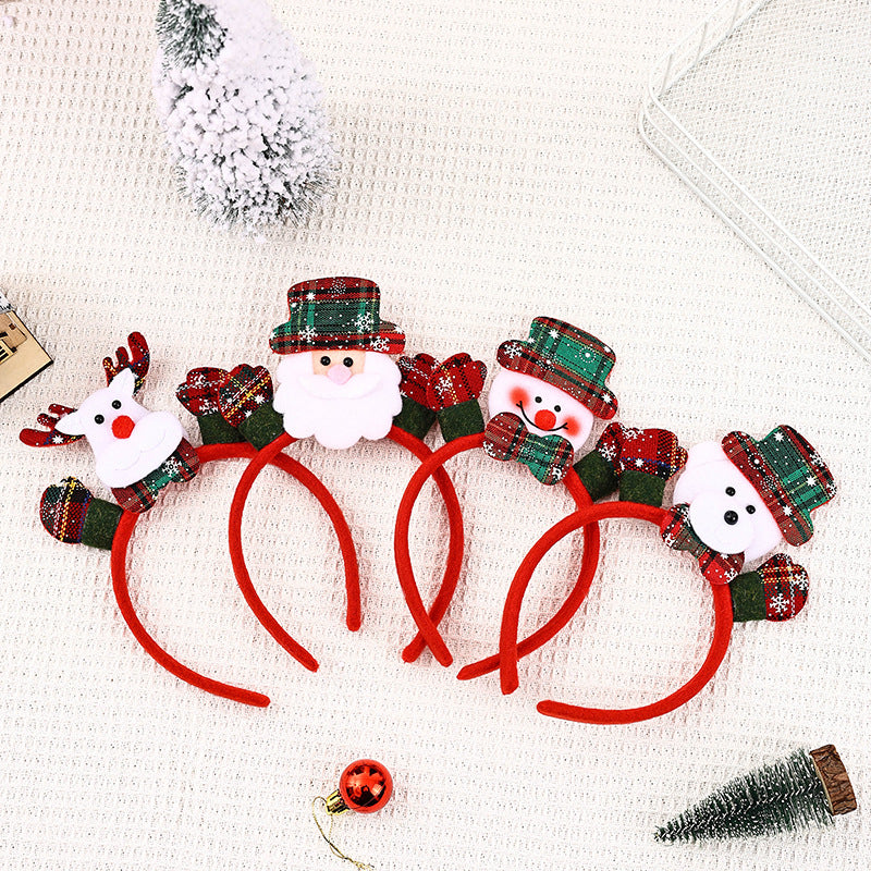 Christmas headband buckle, holding your little hand to glow, Santa Claus headband headband, Christmas decoration, Christmas gift