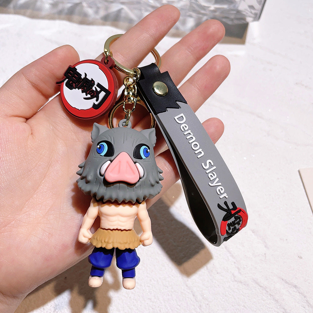 New Demon Slayer Blade Keychain, Demon Slayer Car Key Chain, Cartoon Anime Doll, School Bag Pendant, Figure Peripheral Gifts