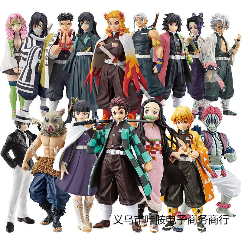 Demon Slayer Blade Figure Tanjiro You Beans Zenyi Xingjuro Yan Love Pillar Butterfly Ninja Model Ornament Gift