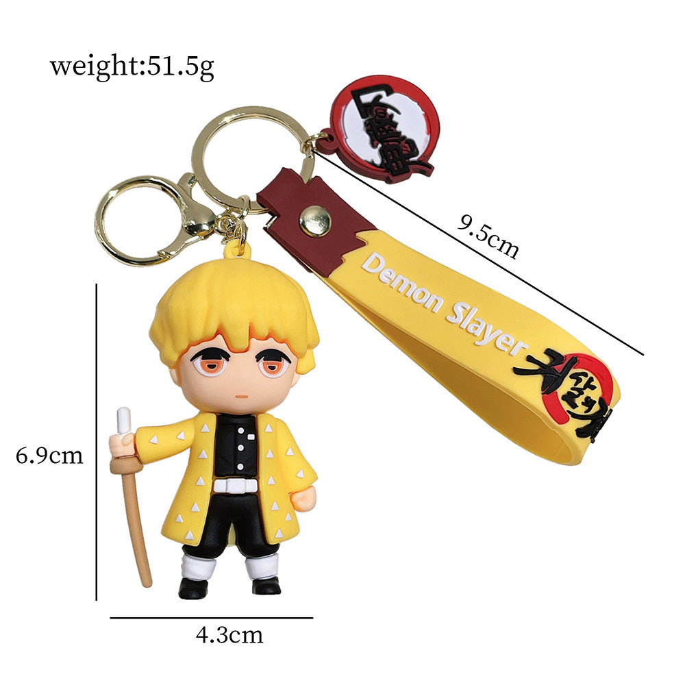 New Demon Slayer Blade Keychain, Demon Slayer Car Key Chain, Cartoon Anime Doll, School Bag Pendant, Figure Peripheral Gifts