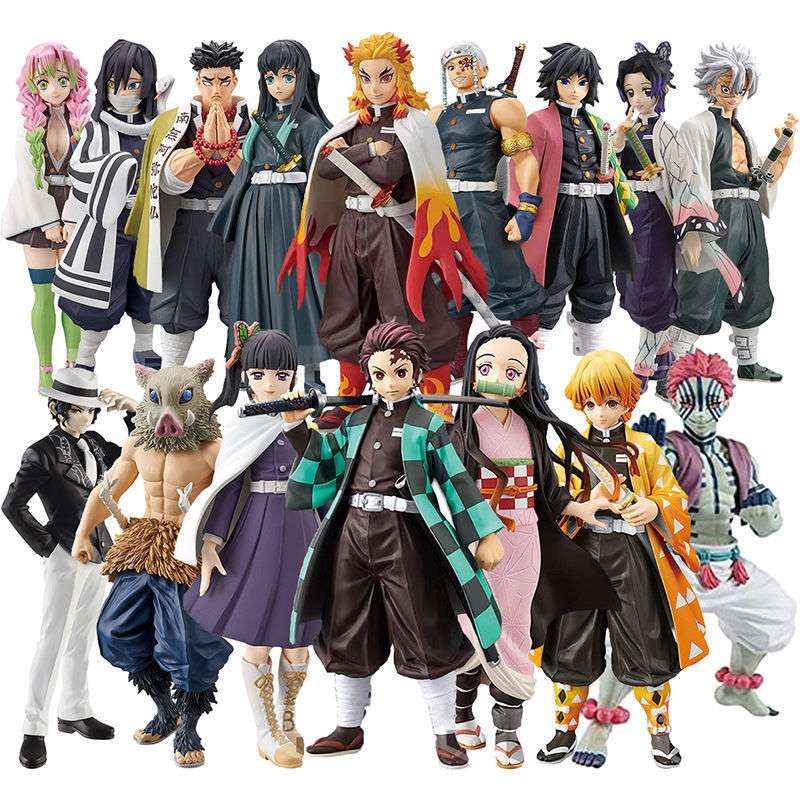 Demon Slayer Blade Figure Tanjiro You Beans Zenyi Xingjuro Yan Love Pillar Butterfly Ninja Model Ornament Gift