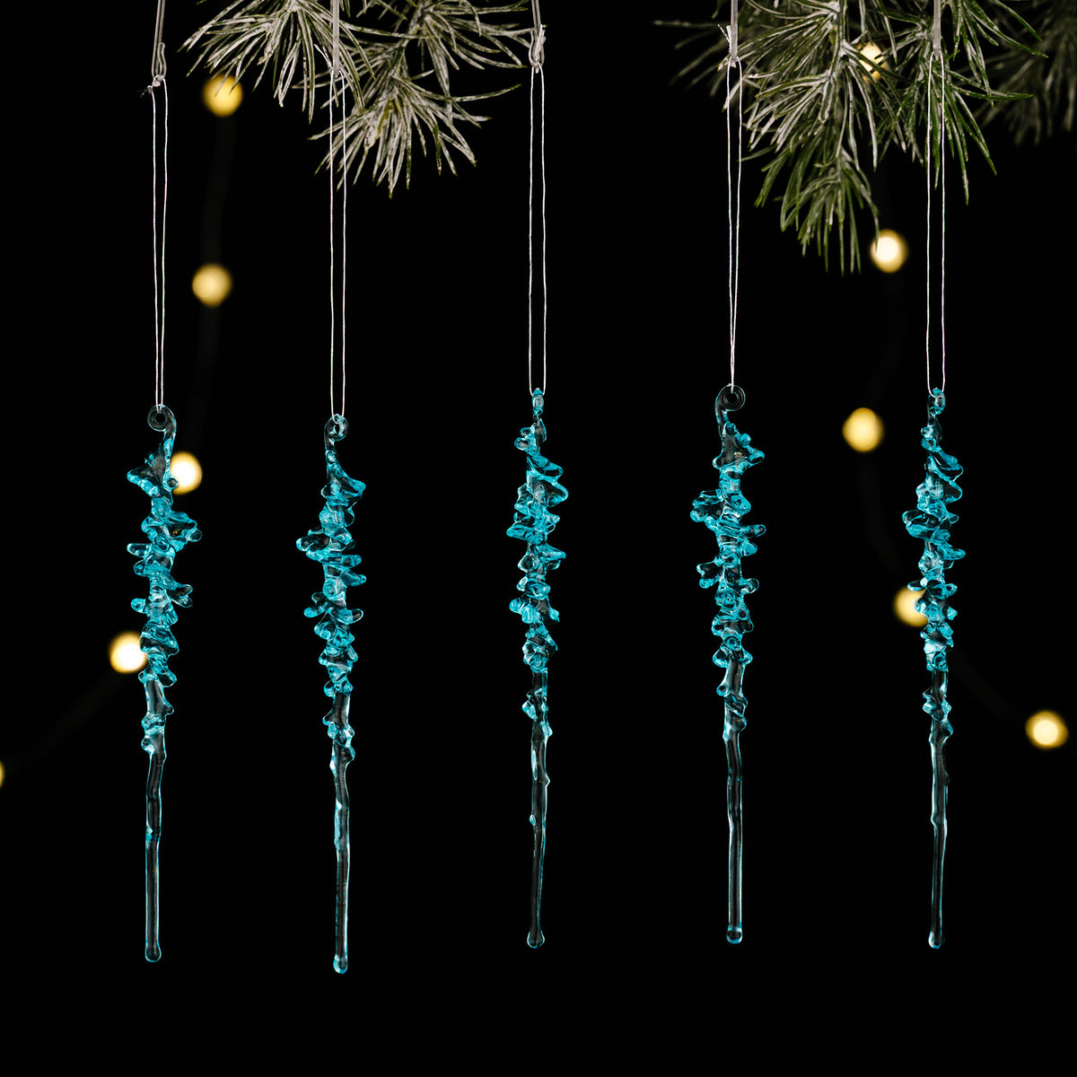 Haobei's new icicle pendant Christmas decoration acrylic imitation icicle hanging ornament sets the atmosphere with icicle sticks