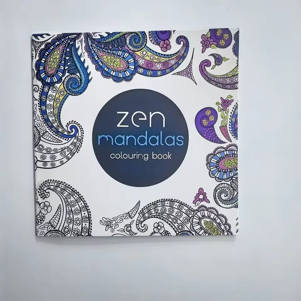 1PCS 24 Page Mandala Flower Coloring Book Casual Hand Drawn Graffiti Art Leisure Book，Essential for parent-child education
