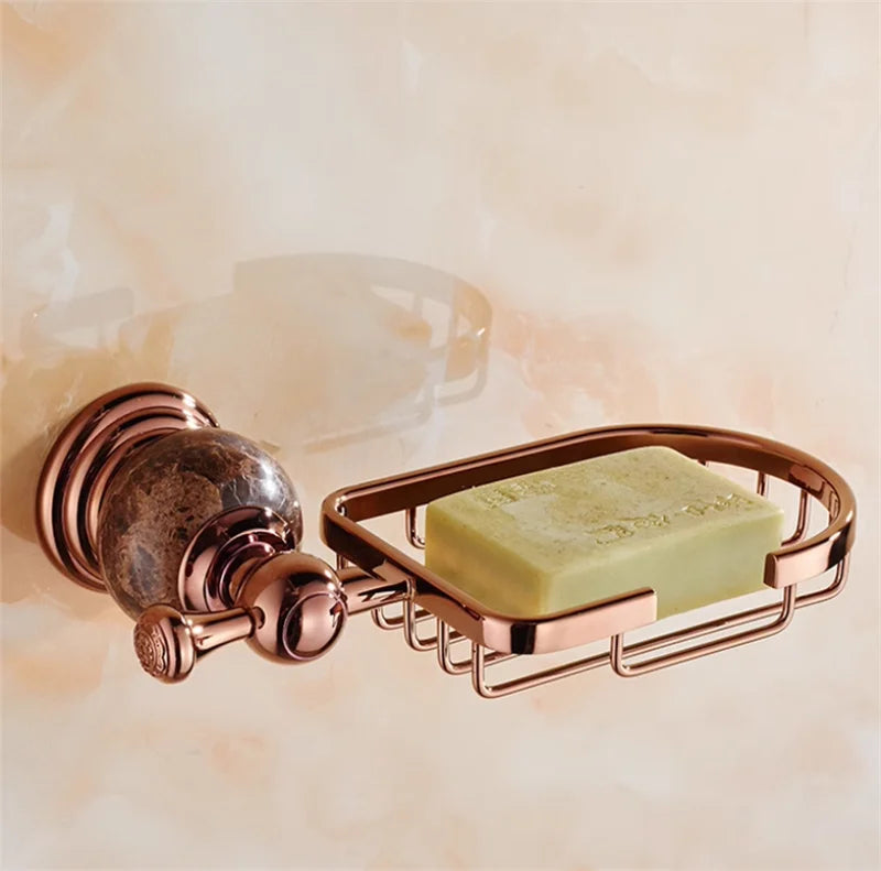 Bathroom Accessories Bath Shelf Rose Gold Paper Holder,Towel Bar,Soap Holder,Towel Rack,Glass Shelf,Hook bathroom Hardware Brass