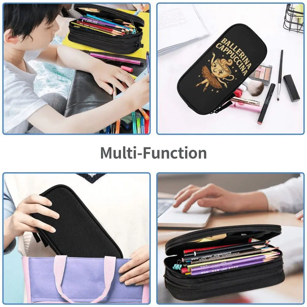 Italian Brainrot Tralalero Tralala Pencil Cases Pencil Pouch Pen Box for Student Big Capacity Bag School Supplies Stationery