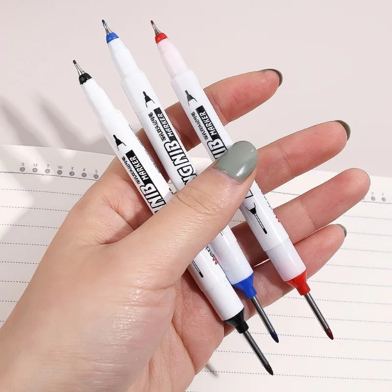 1-3PCS 20mm Deep Hole Long Nib Head Markers Bathroom Woodworking Decoration Permanent Marker Pencil Tools Metal Perforating Pen