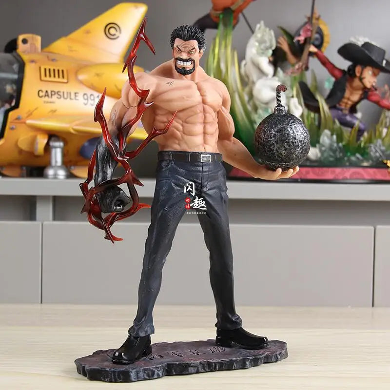 One Piece Anime Figures 26cm Standing Posture Monkey D Garp Gk Sculpture Scene Pvc Handmade Model Desktop Ornament Toy Gifts