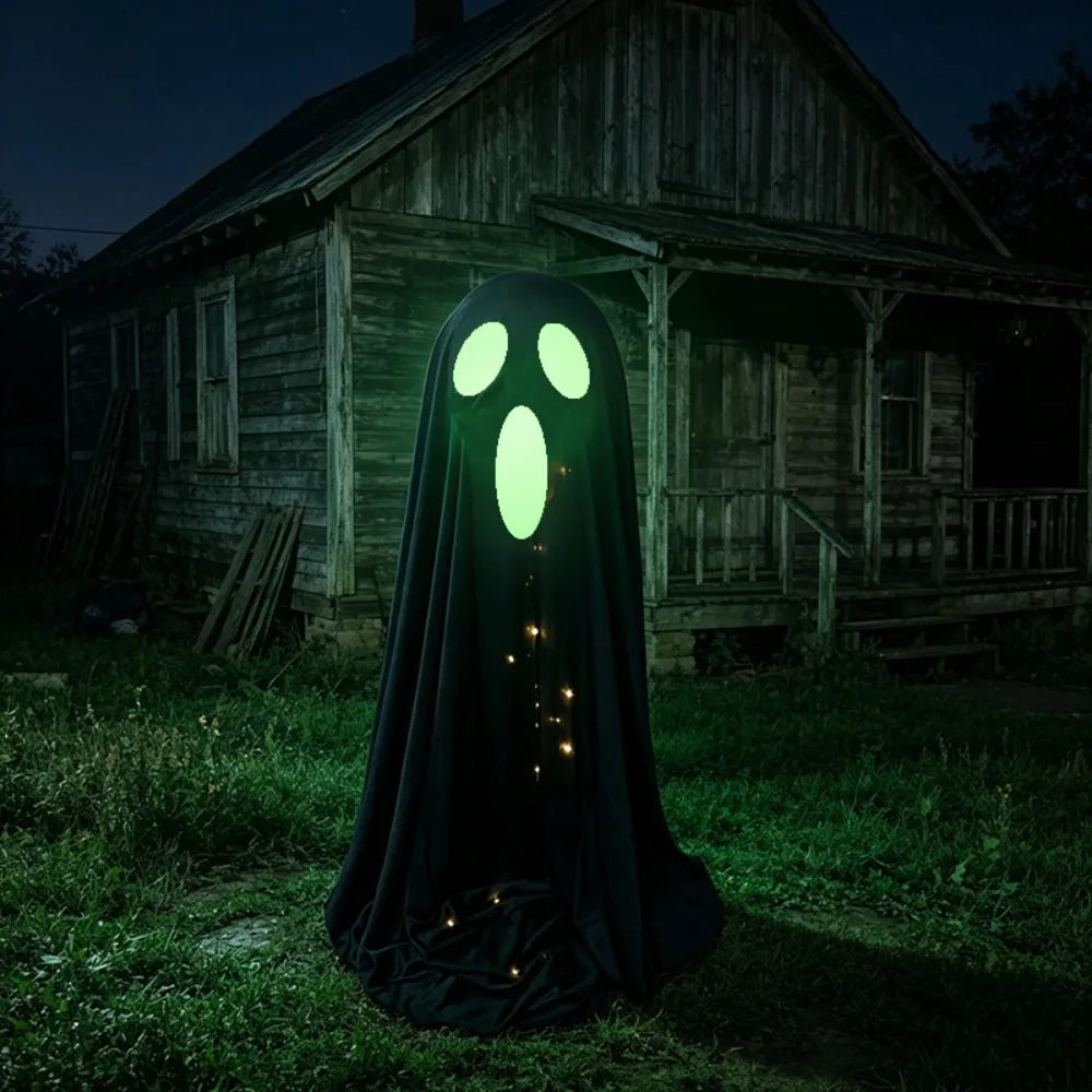 Luminous Halloween Standing Ghost Decor Adjustable Gothic Outdoor Light-up Ghost ED Lights Soft LED Lights