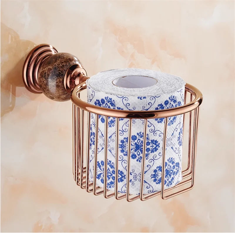 Bathroom Accessories Bath Shelf Rose Gold Paper Holder,Towel Bar,Soap Holder,Towel Rack,Glass Shelf,Hook bathroom Hardware Brass